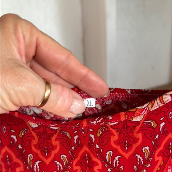 Red Sleeveless Spaghetti Strap Sundress - Picture 3 of 11